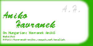 aniko havranek business card
