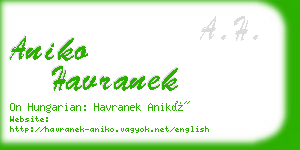 aniko havranek business card